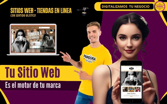 Imagen que muestra varios ejemplos de diseño de Estudio Pandora