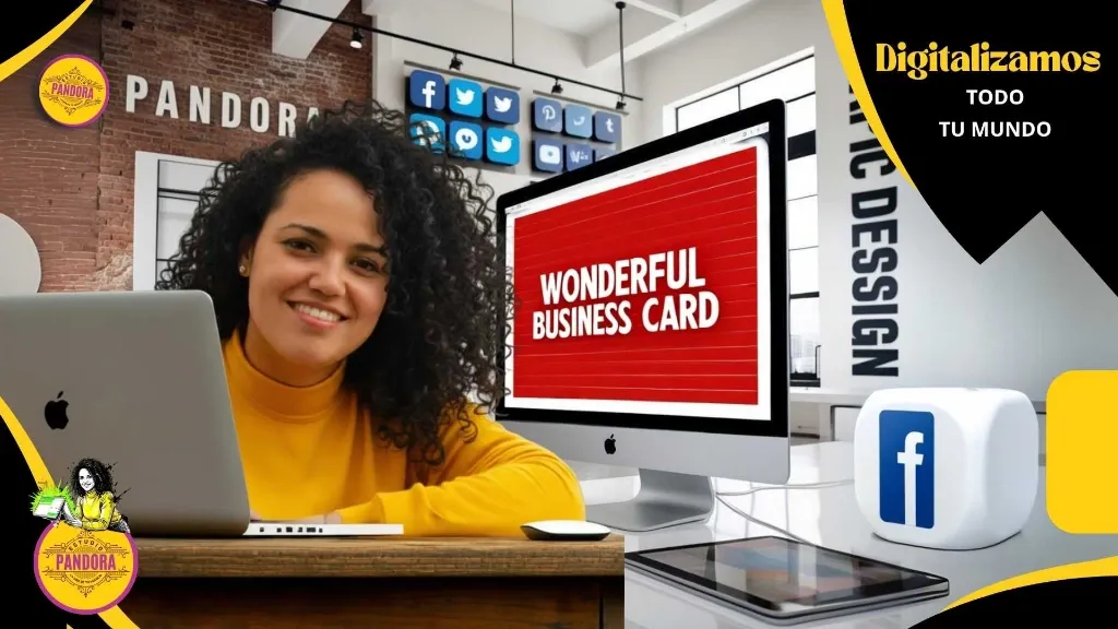 Angie Sánchez Sentada en su escritorio