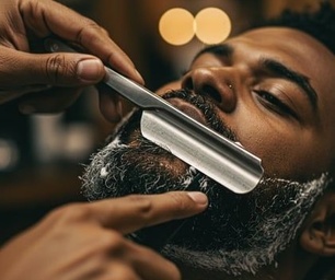 Barbero profesional aplicando técnica de corte en Keni Beauty Salon